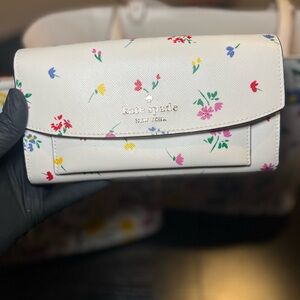 Kate Spade Wallet with Colorful Floral Accents